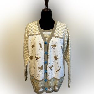 Storybook Knits Southwestern Animal Cardigan & Sweater Tank size L